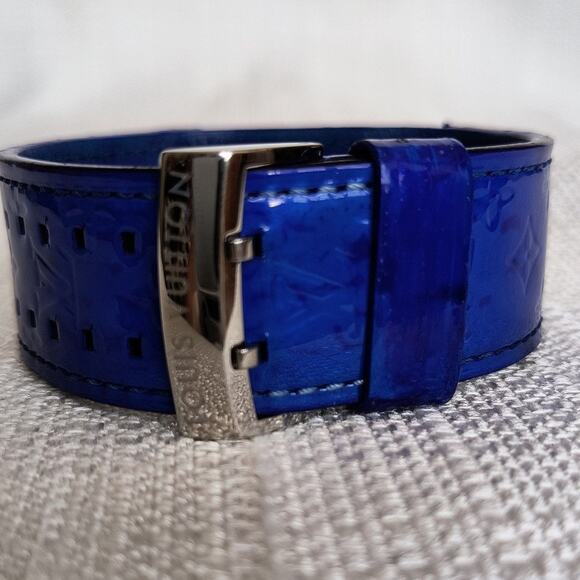 Louis Vuitton Vernis leather watch band blue - Picture 1 of 9